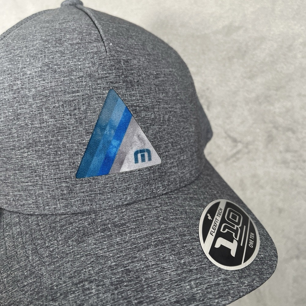 TRAVISMATHEW Mens The Heater Golf Hat Flexfit 110 Snapback OSFA Heather Grey